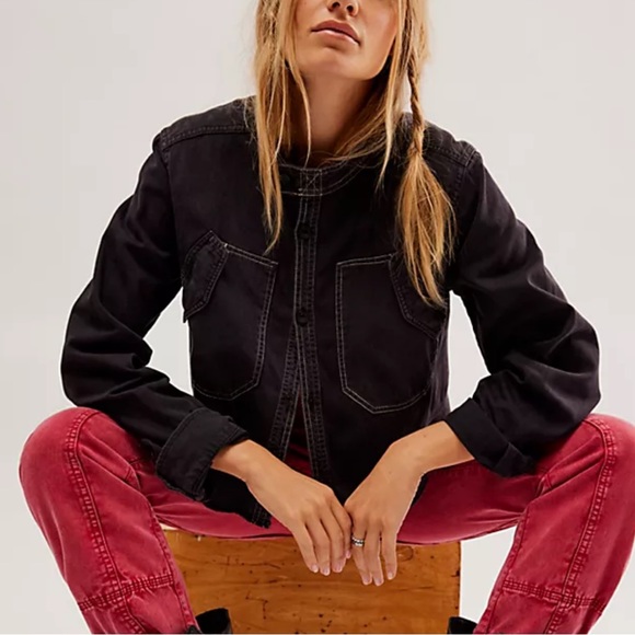 ISO: Free People We The Free Moto Bomber Shirt - Picture 4 of 5